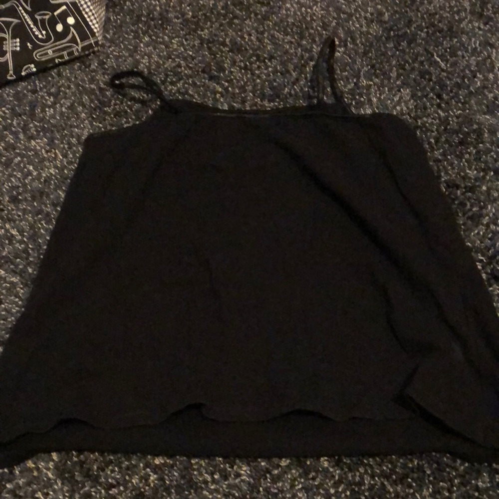 Black tank top with built in bra built in